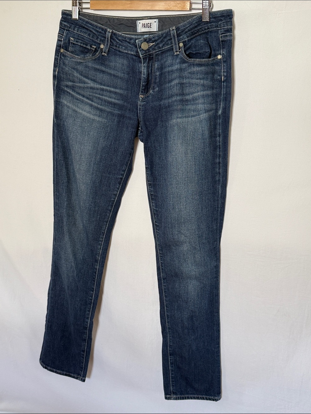 PAIGE Jimmy Jimmy Skinny US29 Dark Blue Straight Leg Jeans